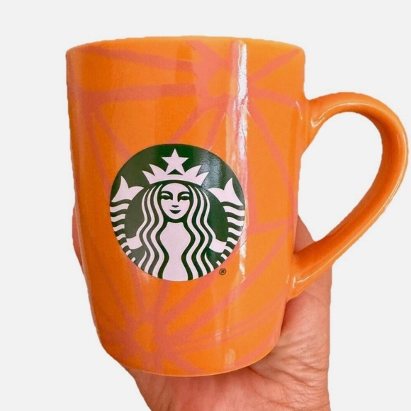 Starbucks Sunshine Mug Yellow Pink Ceramic 14 oz Limited Edition Coffee Cup - Picture 1 of 5